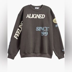 Aligned Black Sweatshirt